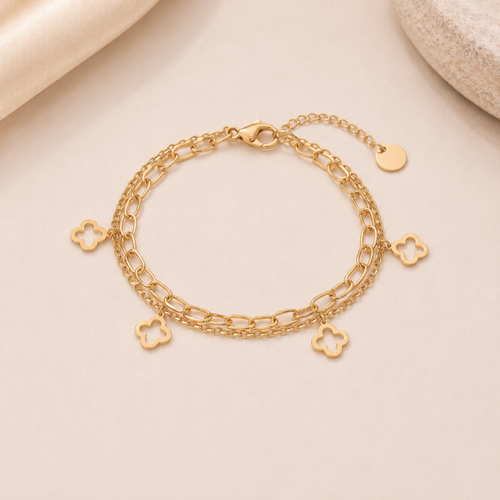 Gold Clover Braclet