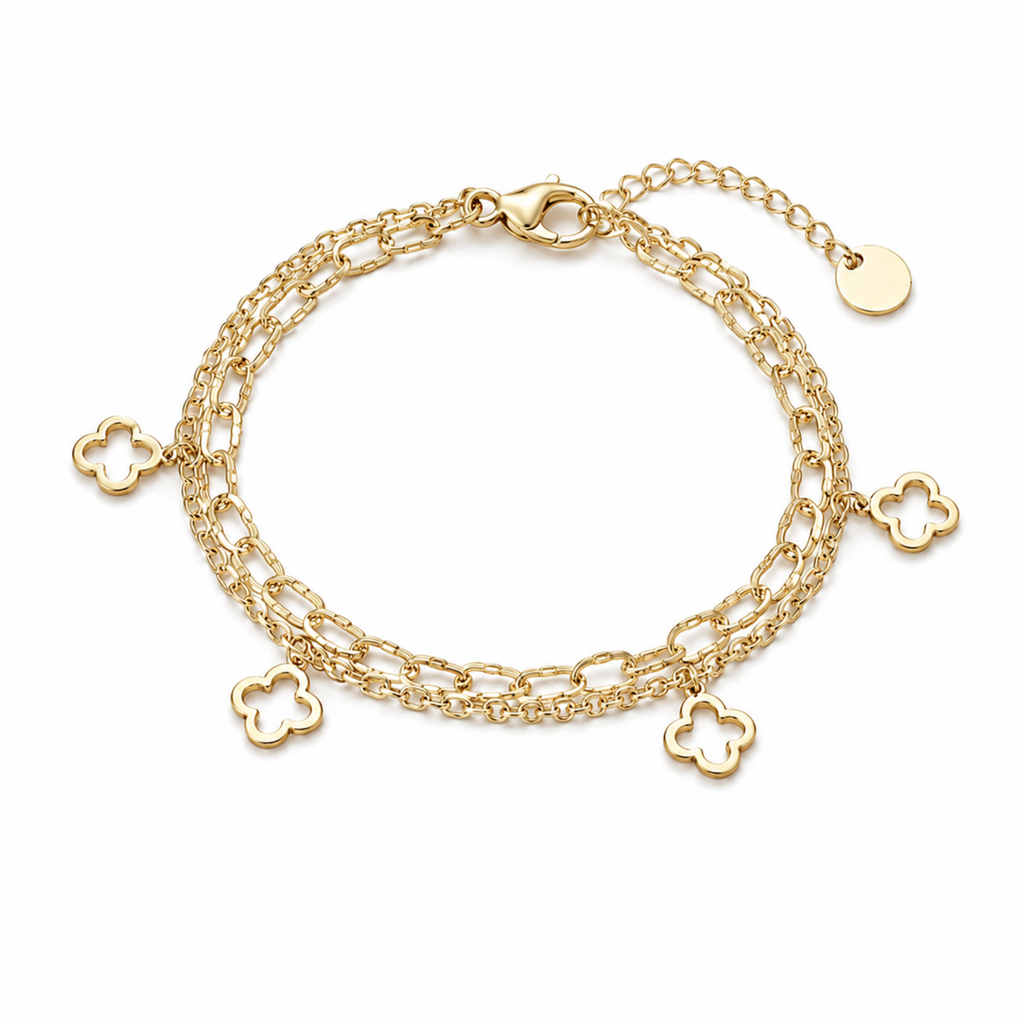 Gold Clover Braclet