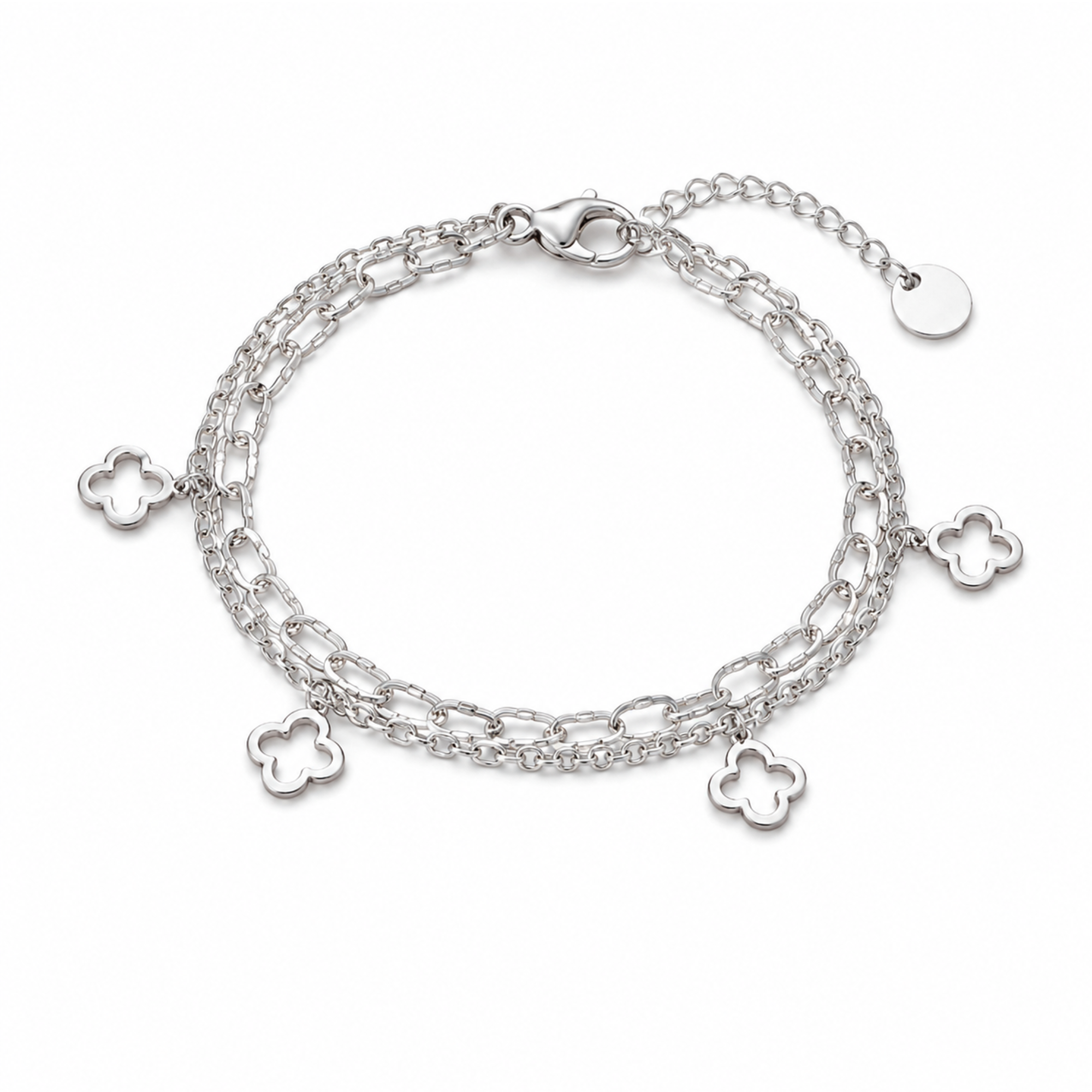 Silver Clover Bracelet