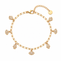Gold Evil Eye Charm Bracelet