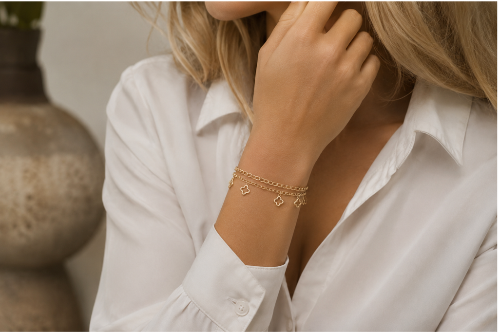 Gold Clover Braclet