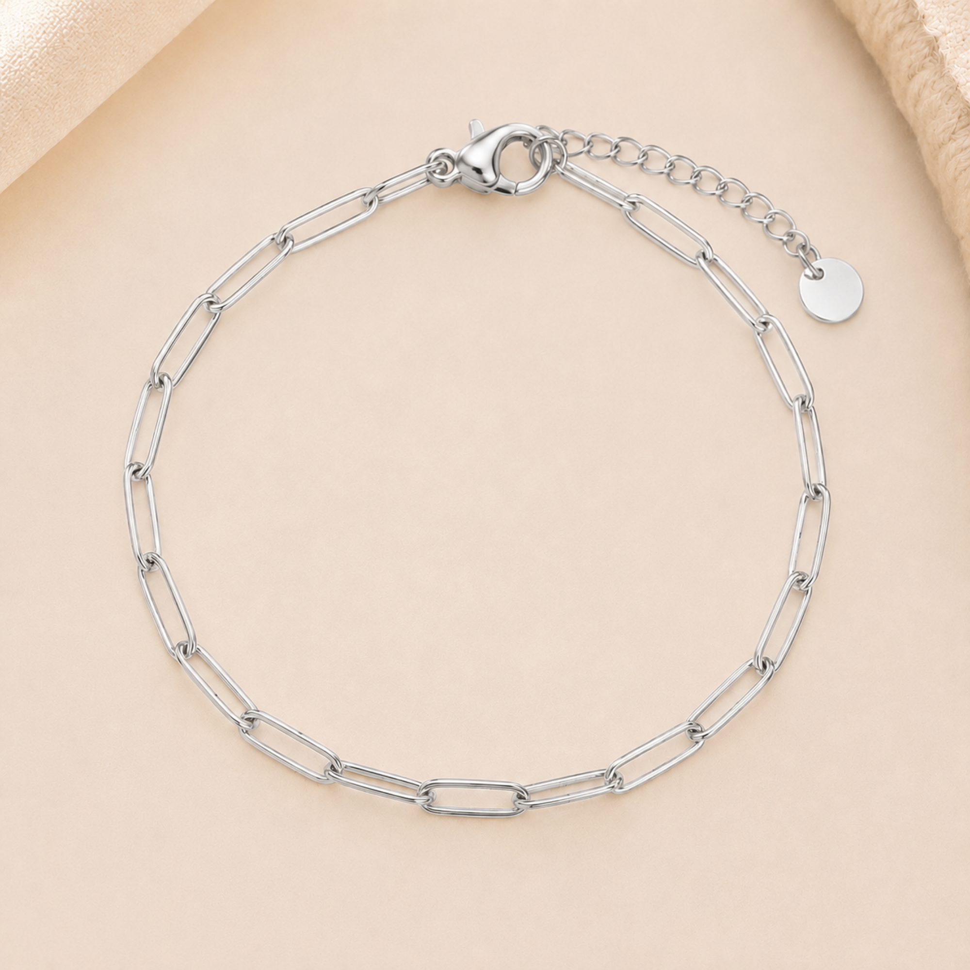 Silver Paperclip Bracelet