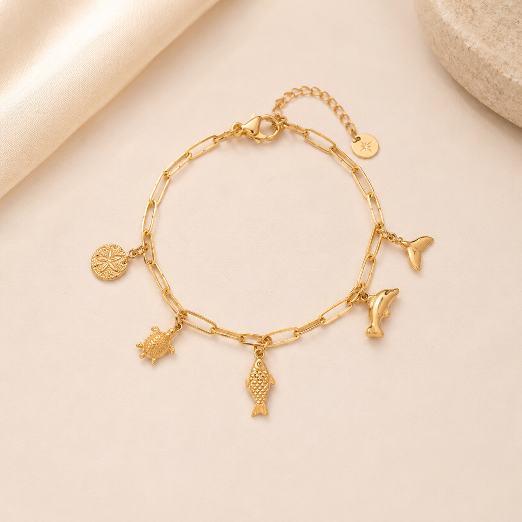 Summer Gold Charm Bracelet